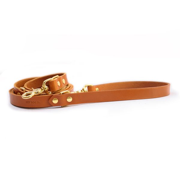 Cognac adjustable leash