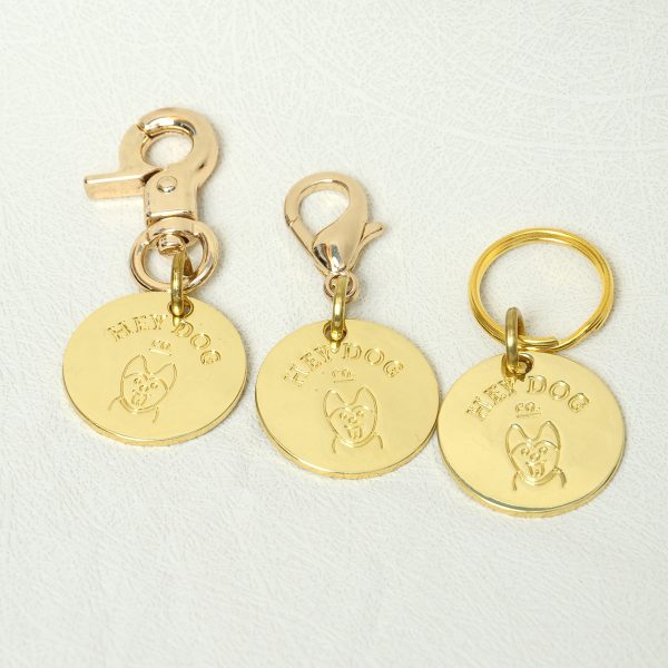 Dog ID tag (gold)