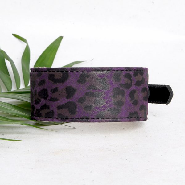 Purple Leopard greyhound collar