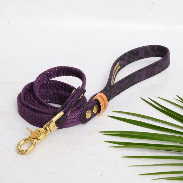 Purple Leopard leash (RTG)