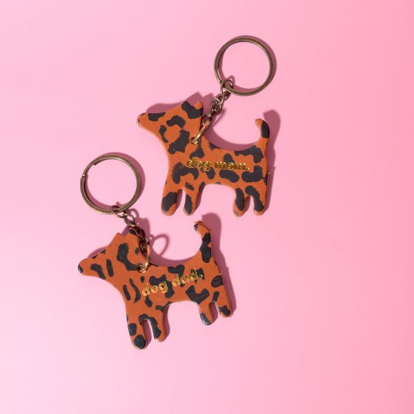 Dog Mom cognac leopard