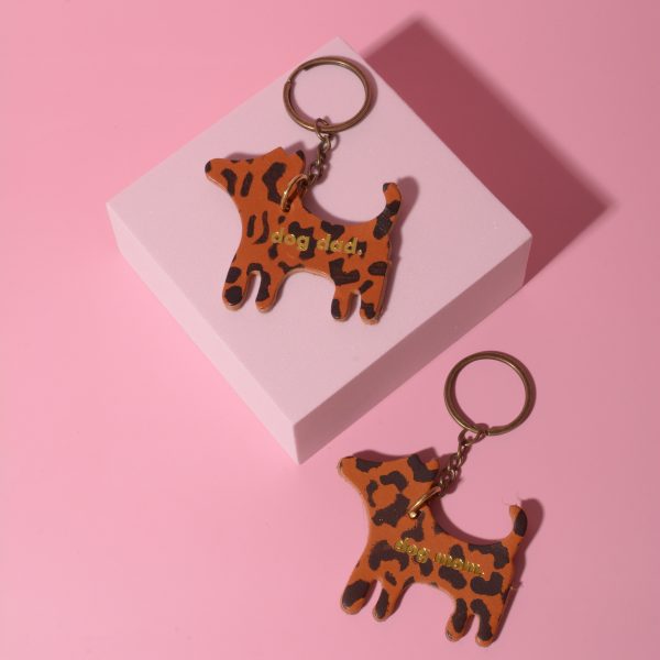 Dog Dad cognac leopard